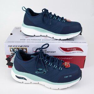 NWT Skechers Composite Safety Toe Slip Resistant Arch Fit Sneaker Size 6